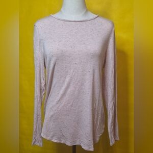 Apt. 9 Soft Pink Speckled Long Sleeve Tee